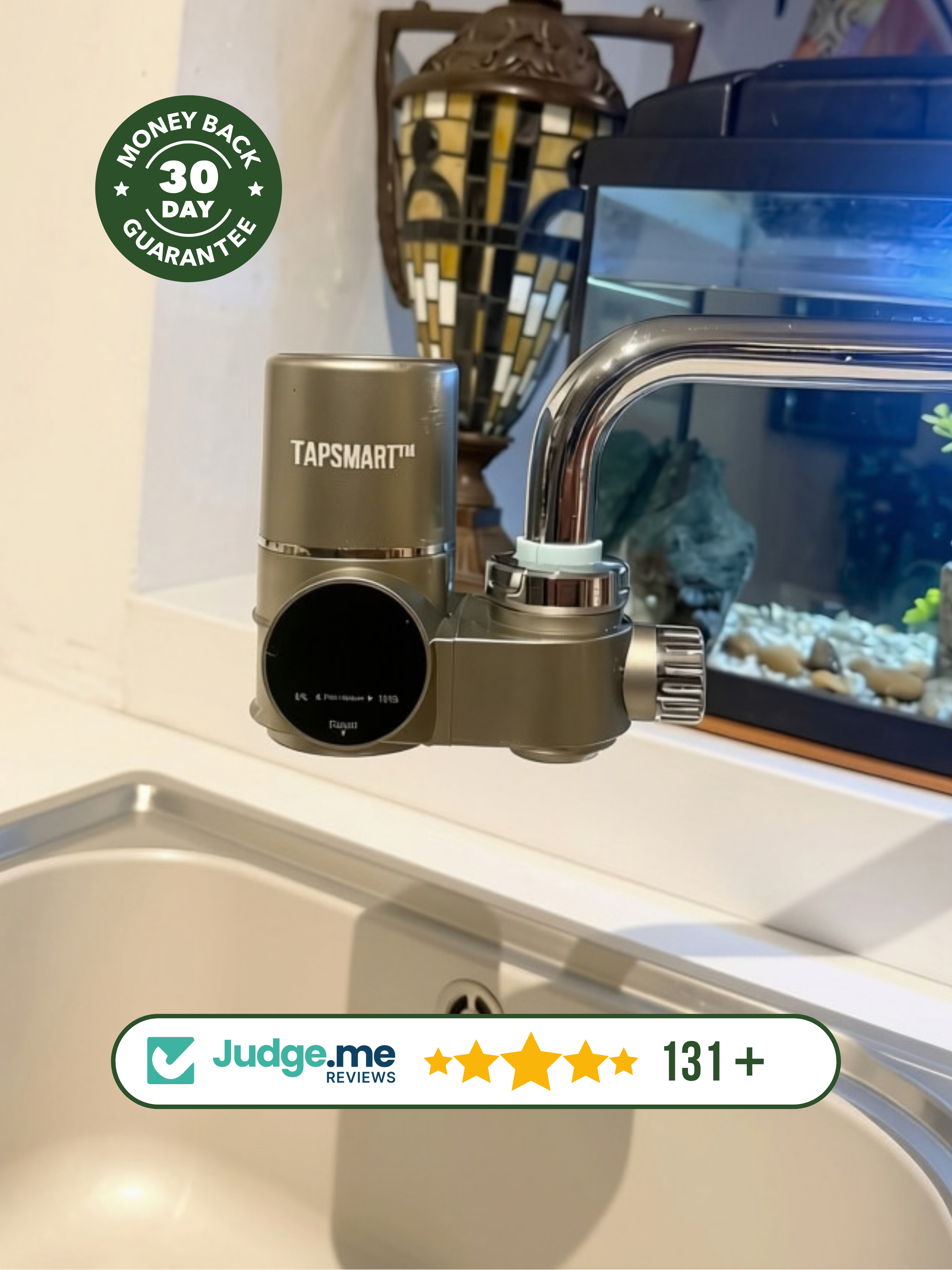 TAPSMART™ UK WATER FILTER KIT (1 CHARGEFLOW™ CARTRIDGE INCLUDED).