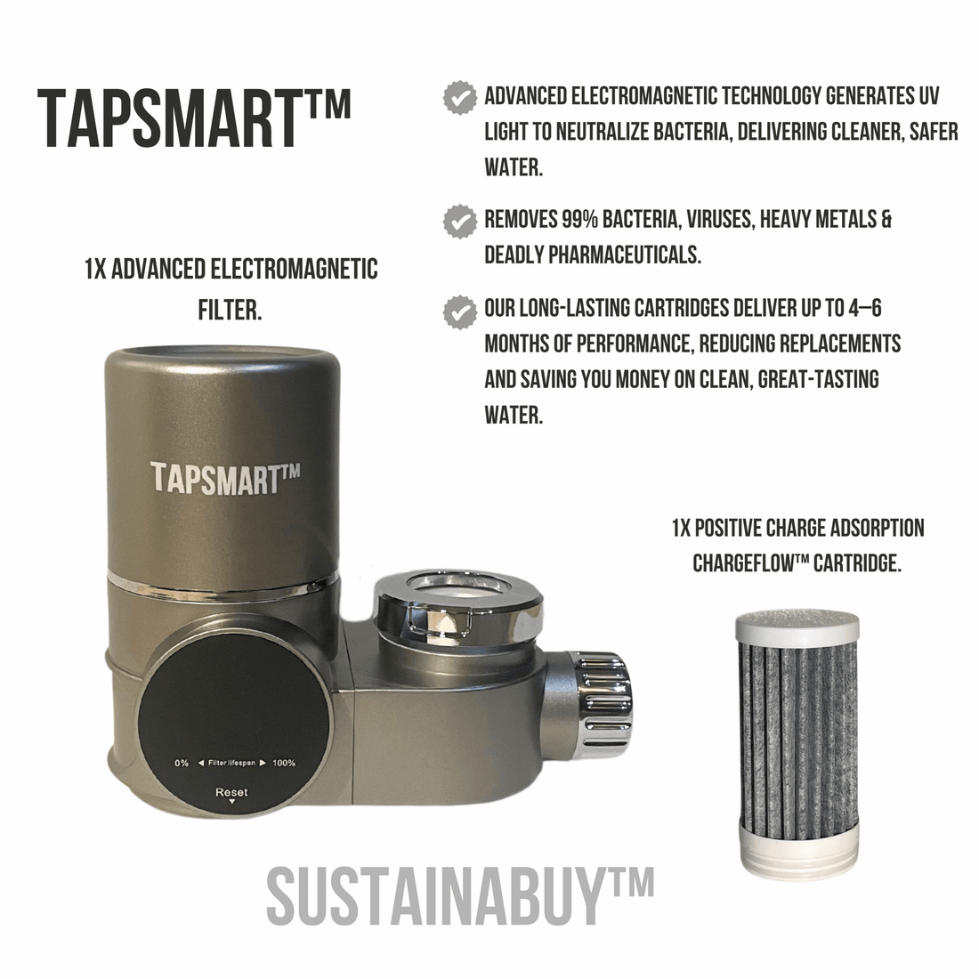 TAPSMART™ 1.0 STARTER KIT (1 CHARGEFLOW™ CARTRIDGE INCLUDED). image 0