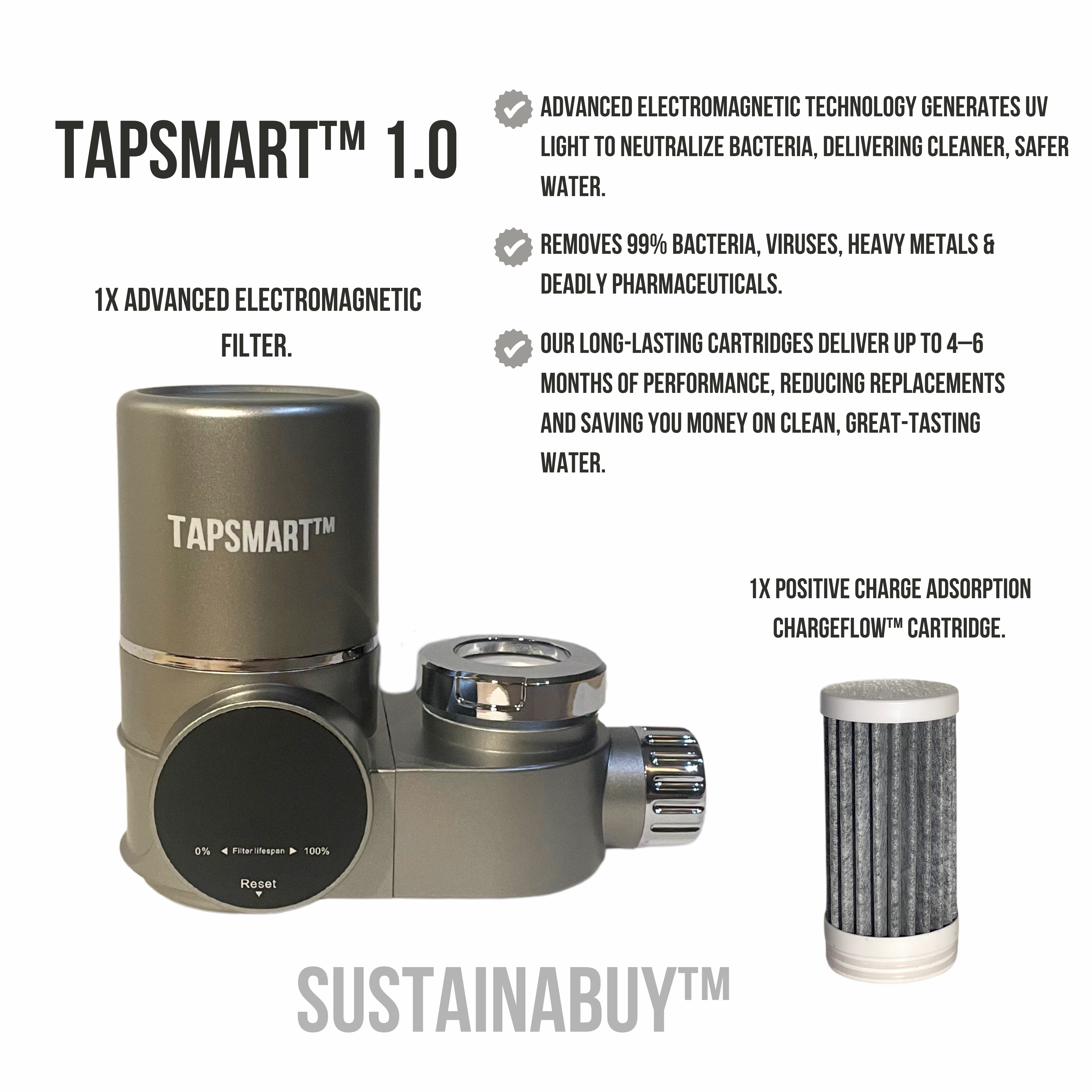TAPSMART™ UK Water Filter Kit — lifestyle photo